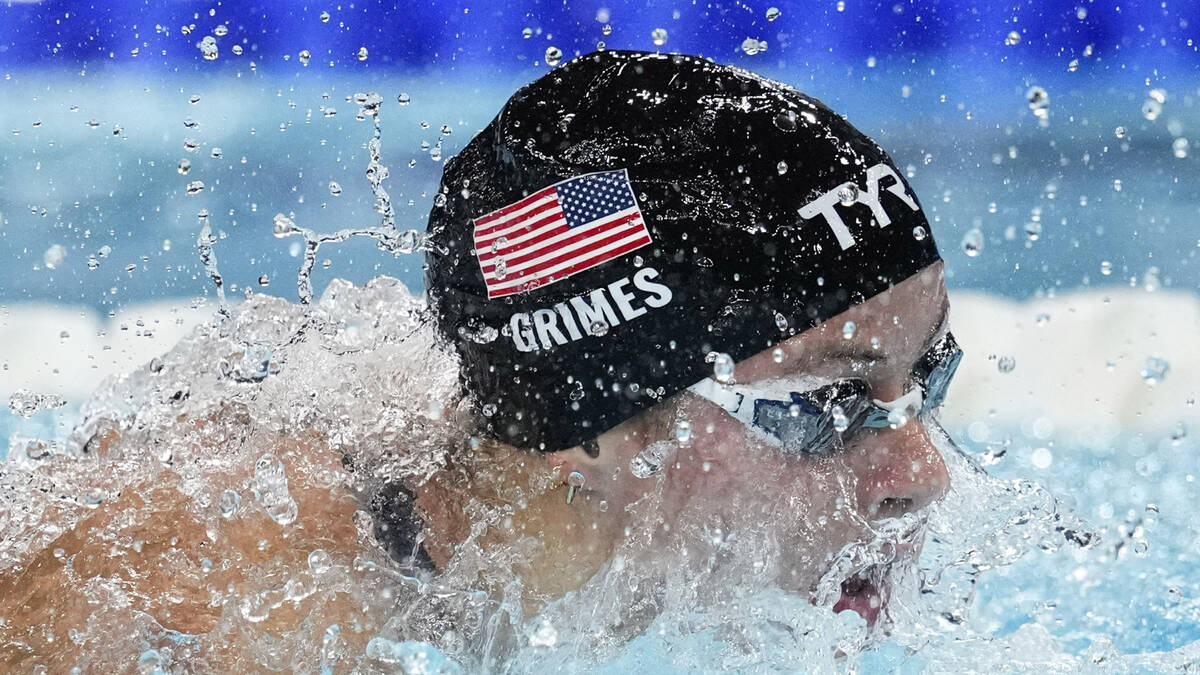 Katie Grimes, of the United States, competes in the women's 400-meter individual medley final a ...