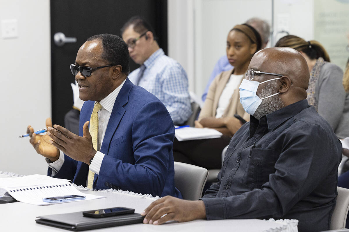 George Chambers, right, a Las Vegas obstetrician-gynecologist accused by a state medical licens ...