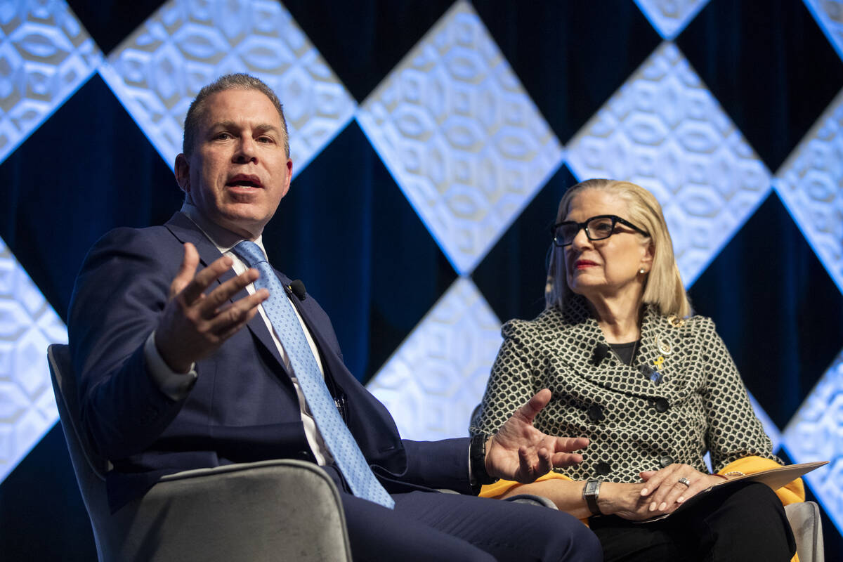 Israeli Ambassador to the United Nations Gilad Erdan, left, and National President of Hadassah ...