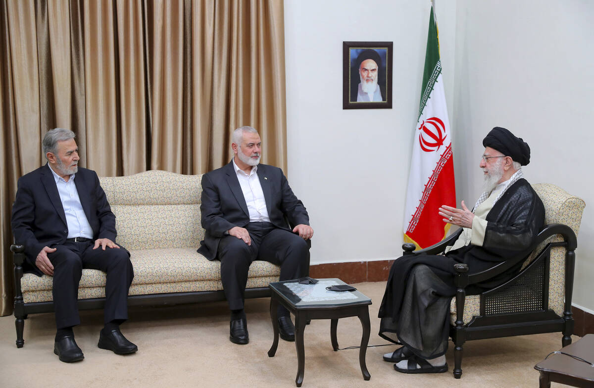 In this photo released by an official website of the office of the Iranian supreme leader, Supr ...