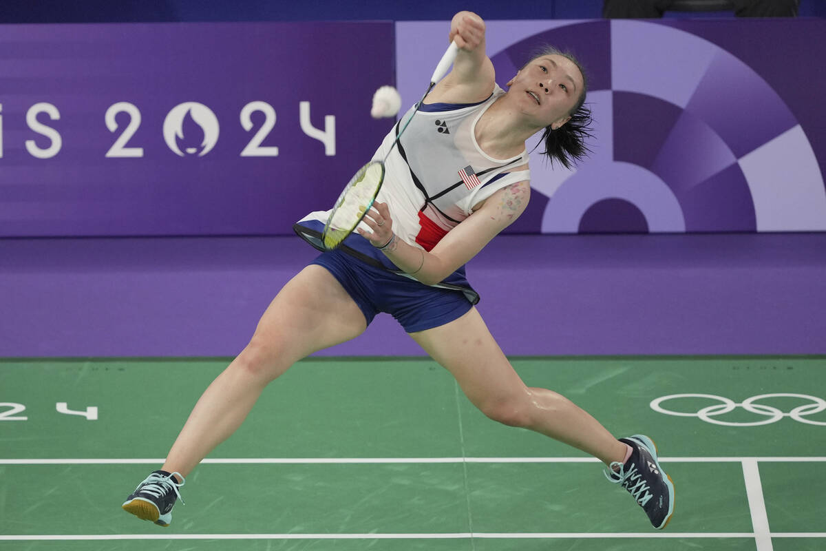 United States' Zhang Beiwen play against Vietnam's Nguyen Thuy Linh during their women's single ...