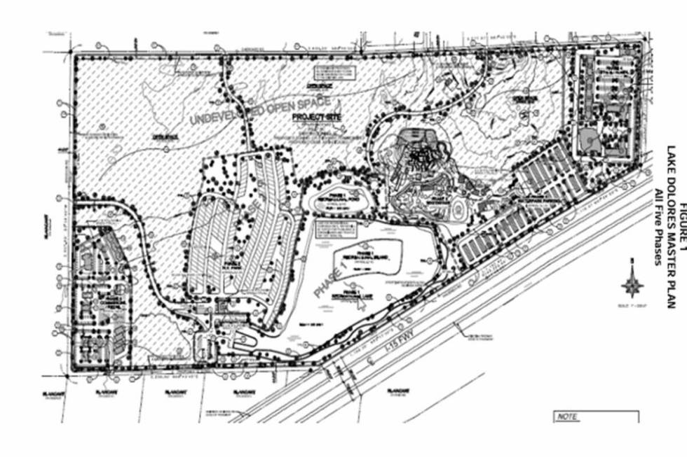 A map from of Lake Dolores after all five phases of development are complete. (San Bernardino C ...