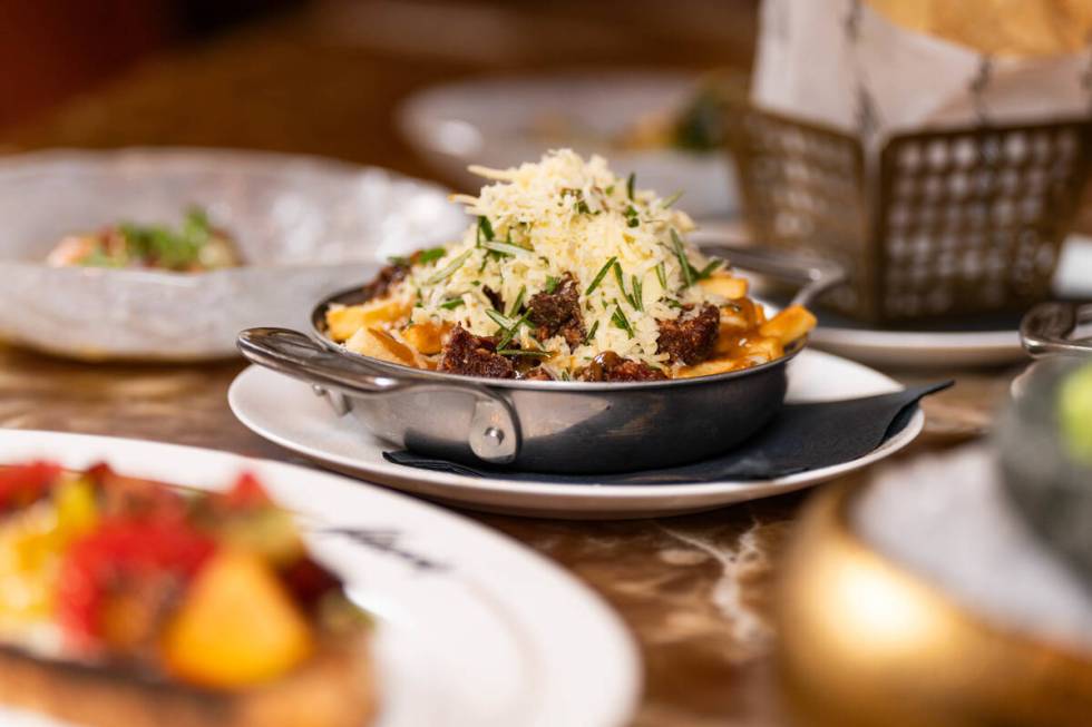 Prime rib poutine is on the Golden Hour menu, introduced in summer 2024, at Durango resort in s ...