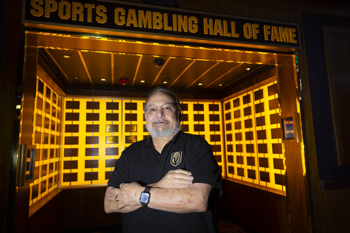 Vic Salerno, who is slated to be inducted to the Sports Gambling Hall of Fame, poses for a port ...