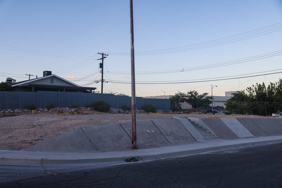 An empty lot where a home once stood in the Windsor Park neighborhood in North Las Vegas, Monda ...