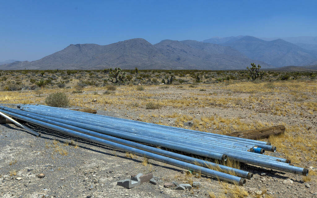 Old piping lays stacked on the location of new Spaceport property on Saturday, July 27, 2024, o ...