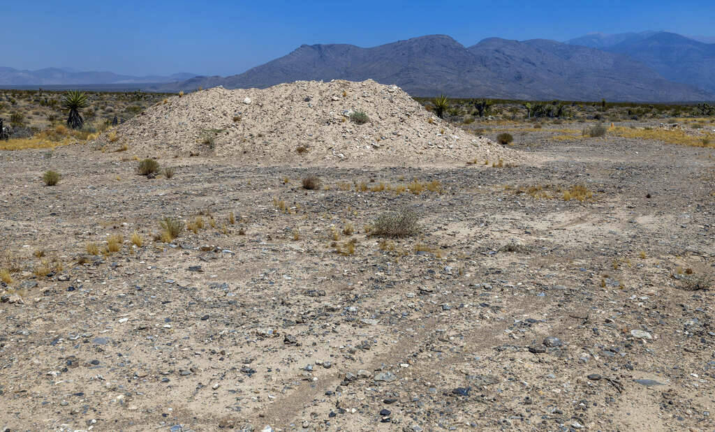 A bit of scrapings are piled up about the proposed runway of the new Spaceport property on Satu ...