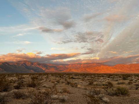 Sunset at Rob Lauer's 240-acre Las Vegas Spaceport site in Clark County near Pahrump. (Courtesy ...