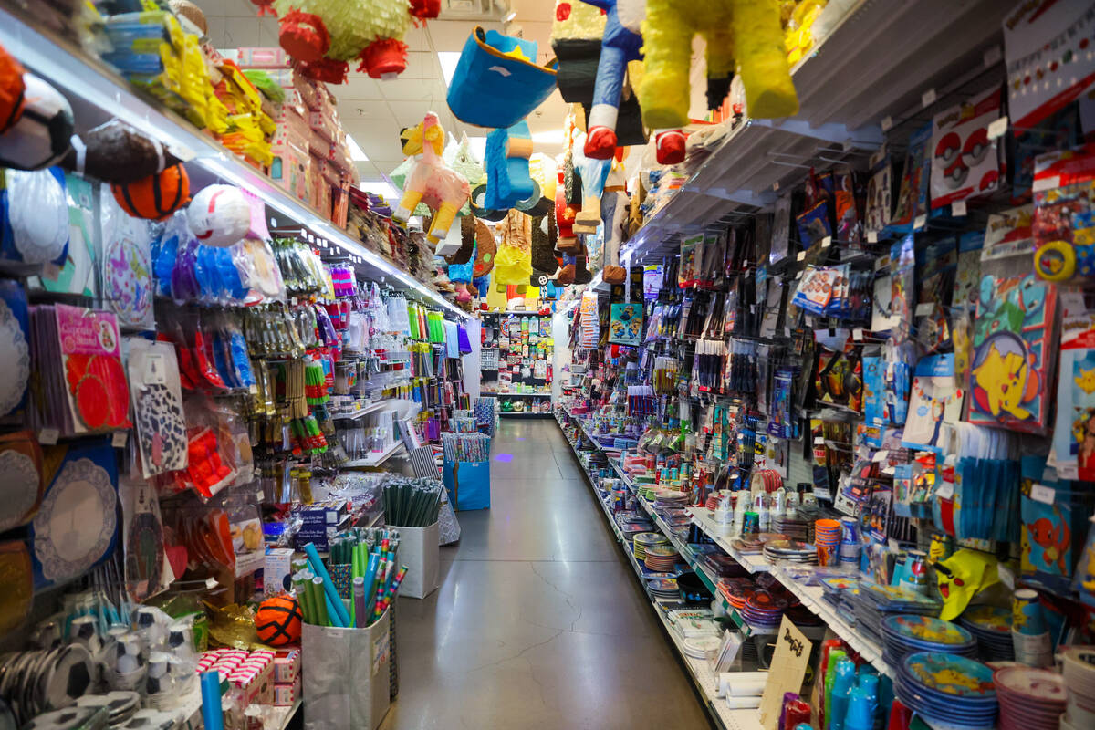 An aisle inside of Party Vegas is seen on Wednesday, July 31, 2024, in Las Vegas. (Madeline Car ...