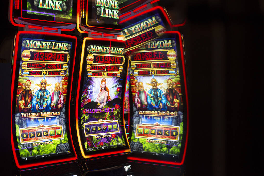 File - Slot machines at Circa on Thursday, May 19, 2022, in Las Vegas. (Steel Brooks/Las Vegas ...