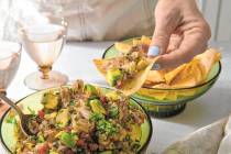 This image shows a recipe for shrimp ceviche in New York on March 30, 2022. Serve with tortilla ...