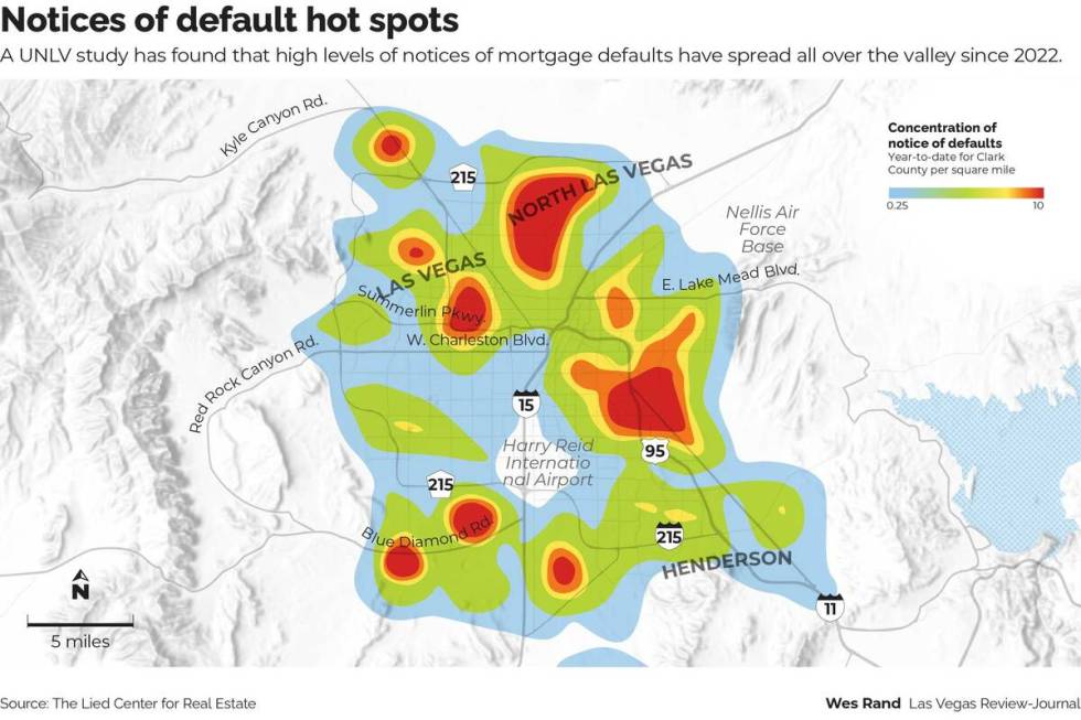 Notices of default hot spots (Wesley Rand / Las Vegas Review-Journal)