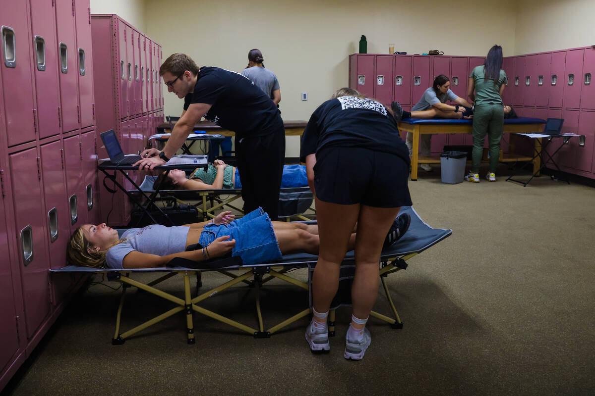 Students get their hearts screened during an event by Vegas Has a Heart at the College of South ...