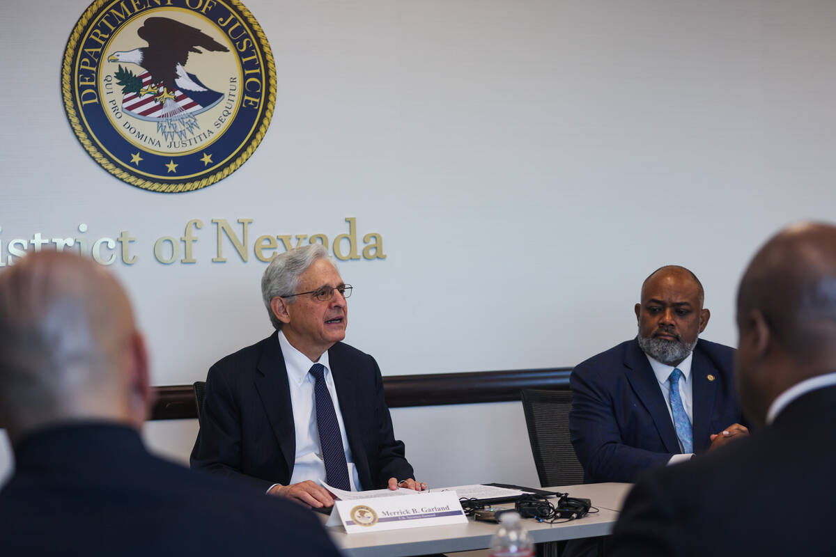 U.S. Attorney General Merrick Garland speaks at a press conference at the U.S. Attorney’ ...