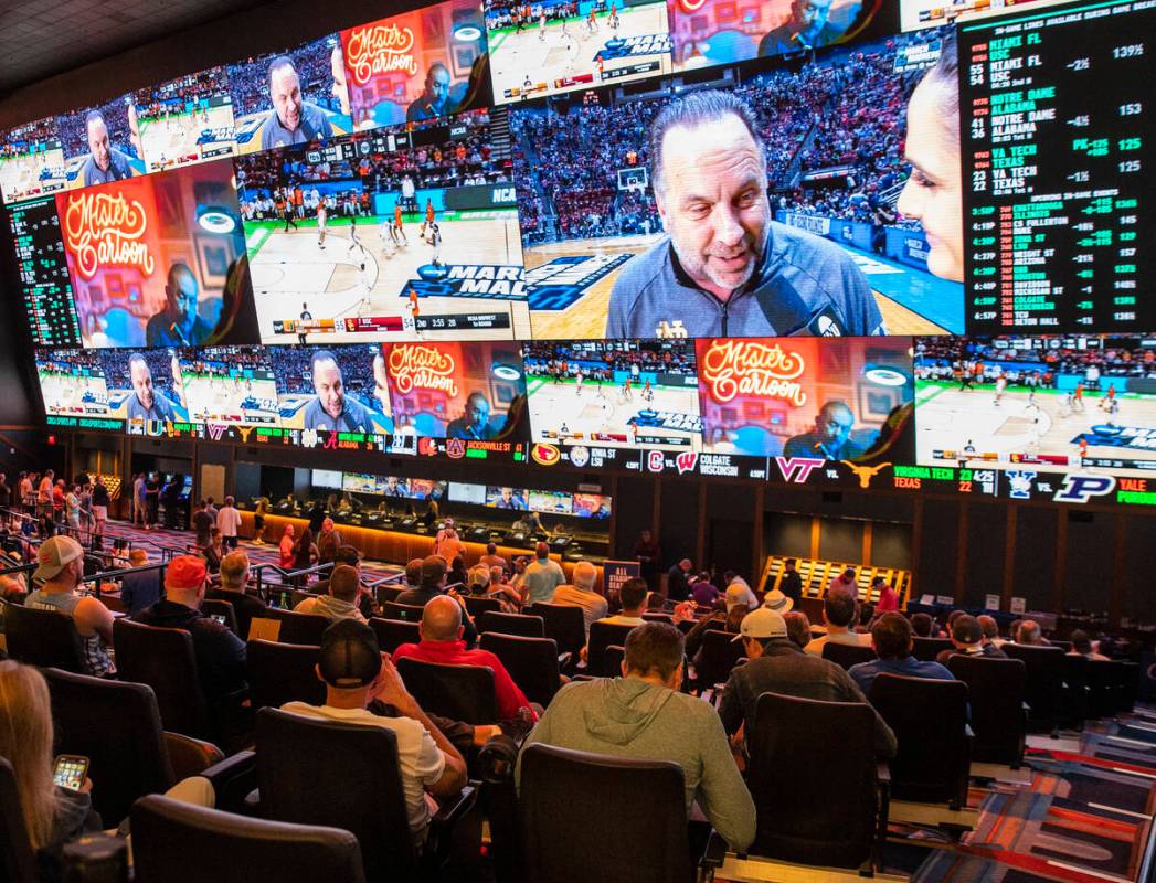 Circa Sportsbook, shown Friday, March 18, 2022, in Las Vegas. (Bizuayehu Tesfaye/Las Vegas Revi ...