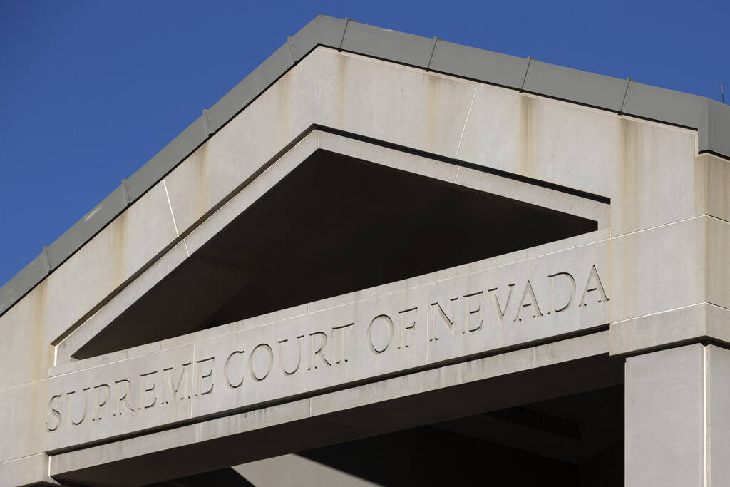 File - The Supreme Court of Nevada on Wednesday, Feb. 8, 2023, in Carson City. (Ellen Schmidt/L ...