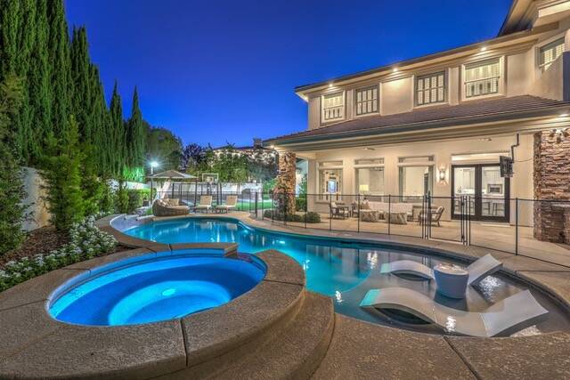 The pool area at former Vegas Golden Knight Jonathan Marchessault's home, which has listed on t ...