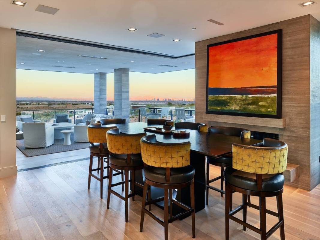 An entertainment area opens to a patio. (Discovery)