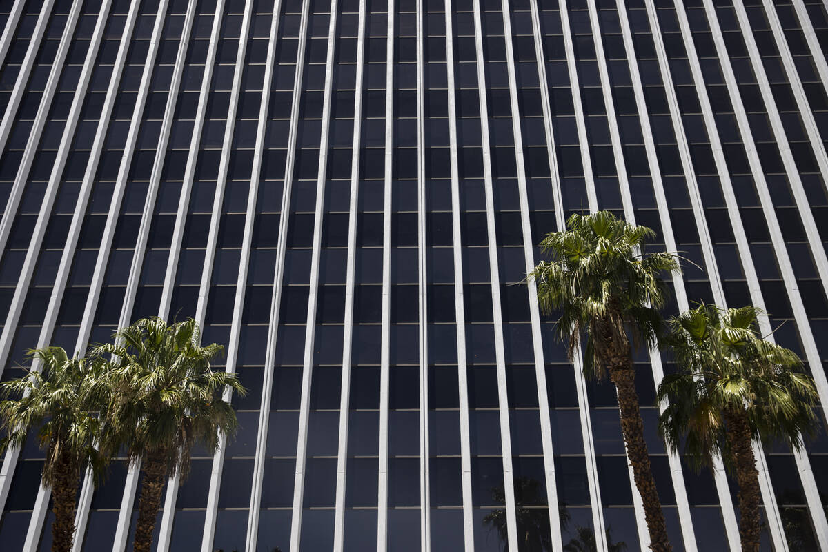 The exterior of a building at 300 S. 4th St., in Las Vegas, Thursday, May 26, 2022. (Las Vegas ...