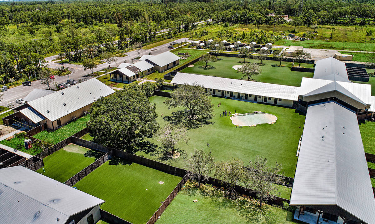 An aerial view of the Big Dog Ranch Rescue campus in Palm Beach County in Florida. (Big Dog Ran ...