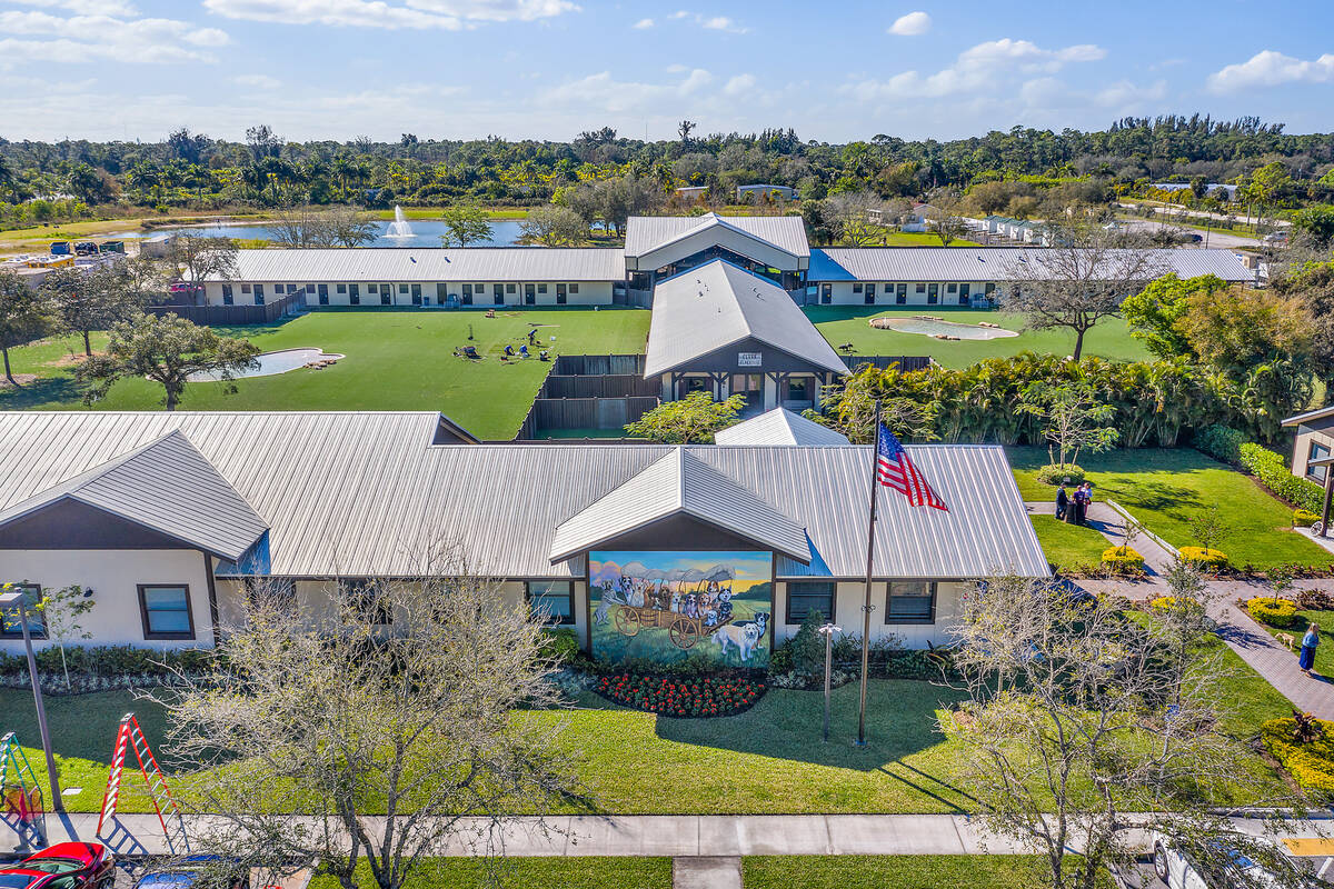 An aerial view of the Big Dog Ranch Rescue campus in Palm Beach County in Florida. (Big Dog Ran ...