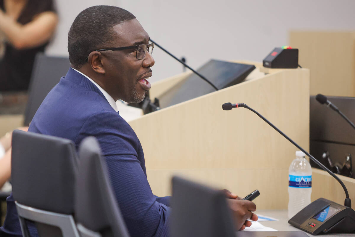 HYA associate Shawn Joseph speaks to the school board about a search for a new superintendent d ...