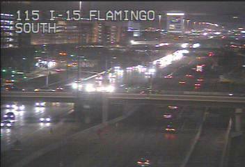 Interstate 15 southbound near Flamingo Road about 10:35 p.m. Thursday, Aug. 8, 2024. (FastCam)