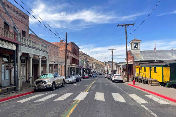 Cars line the main stretch of Virginia City, Nev., that attracts tens of thousands of tourists. ...