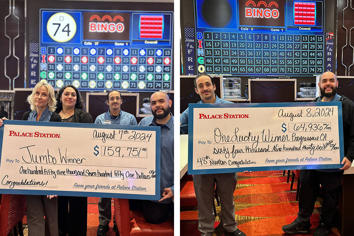 Two bingo jackpots totaling $224,727 were won this past week at Palace Station in Las Vegas. (S ...