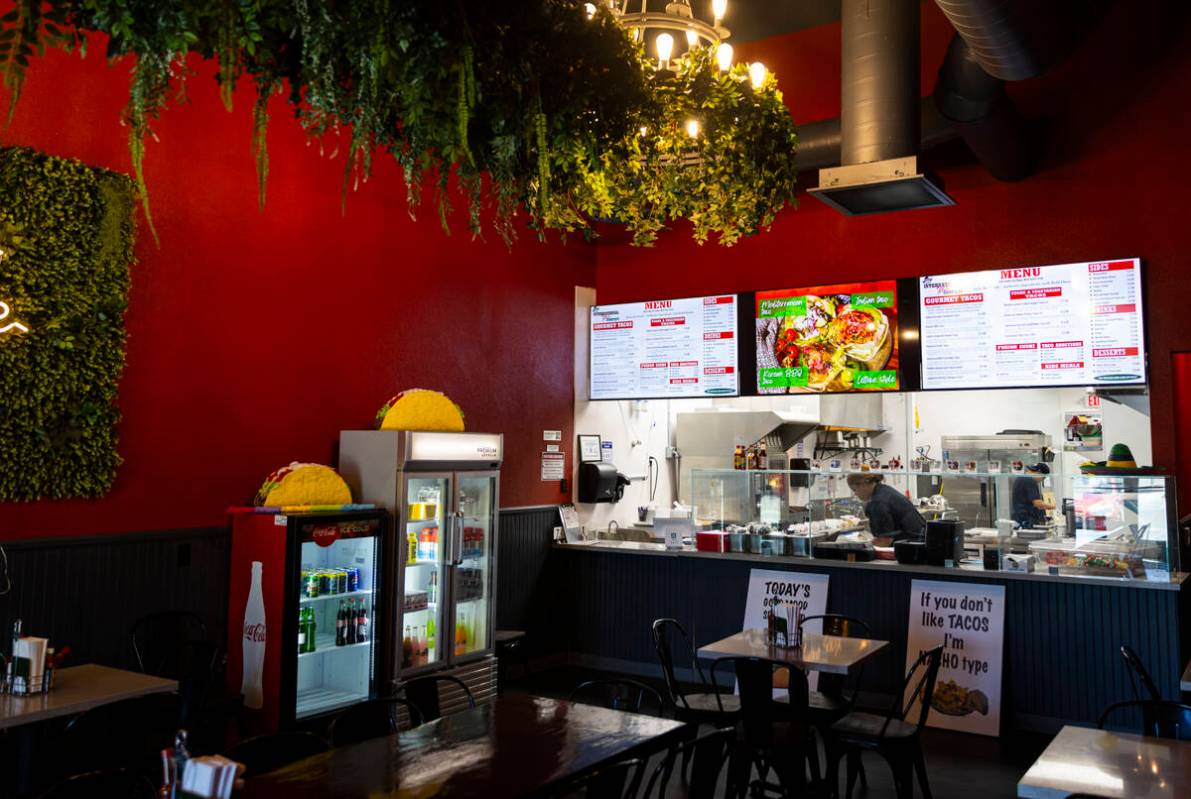 An interior view at International Taco Co. on Wednesday, Aug. 14, 2024, in Las Vegas. (Chase St ...