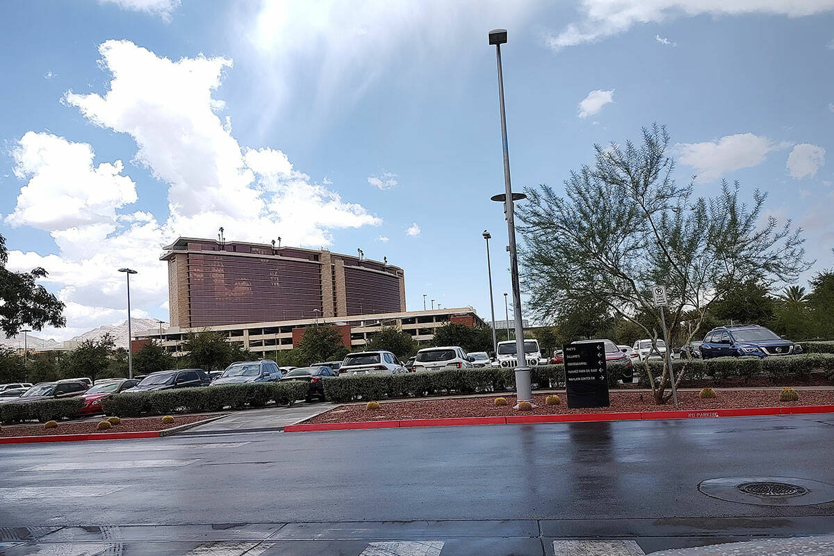 Red Rock Resort after rain on Sunday, Aug. 11, 2024. (Mark Davis/Las Vegas Review-Journal)