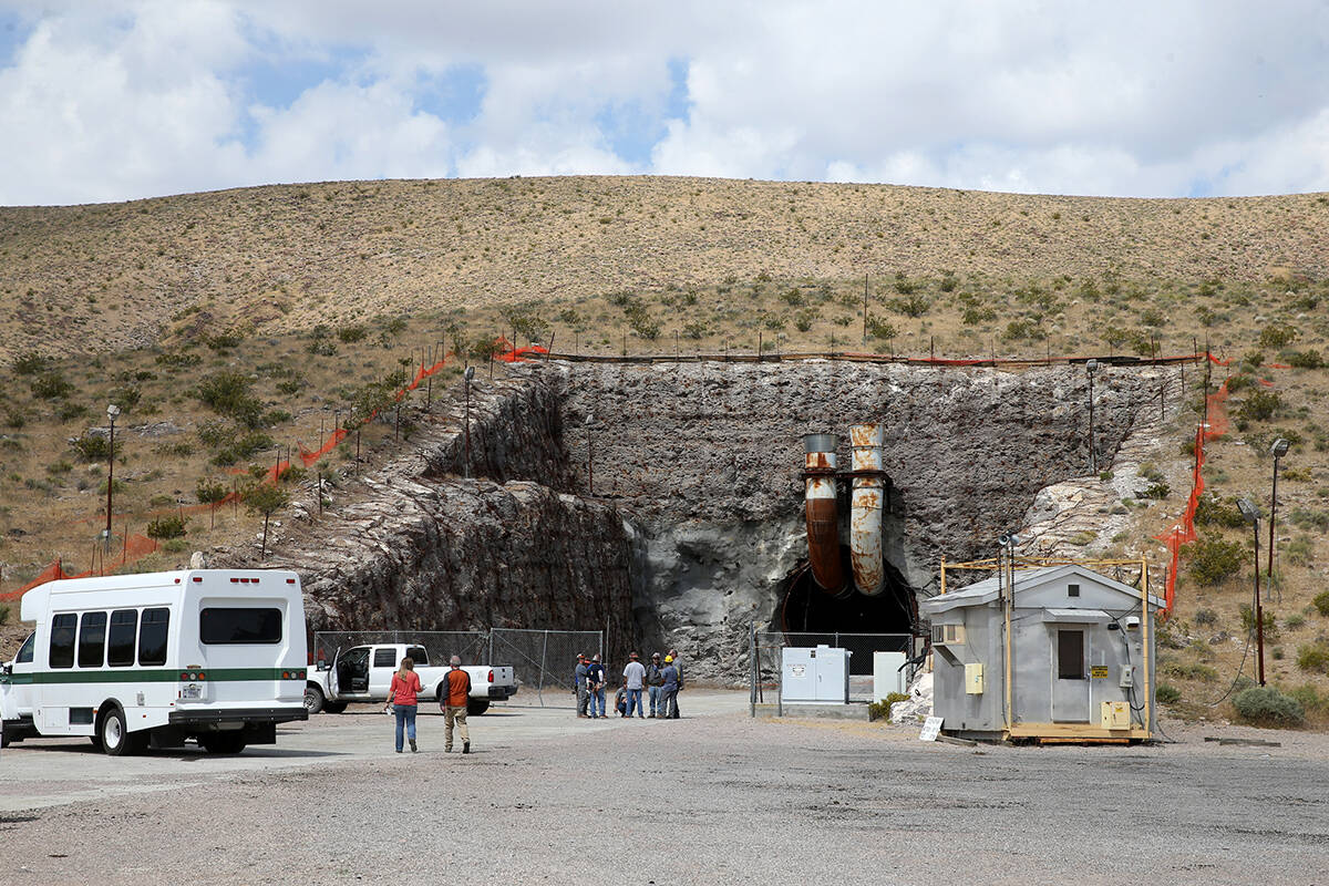 The south portal to a five mile tunnel in Yucca Mountain 90 miles northwest of Las Vegas. (K.M. ...