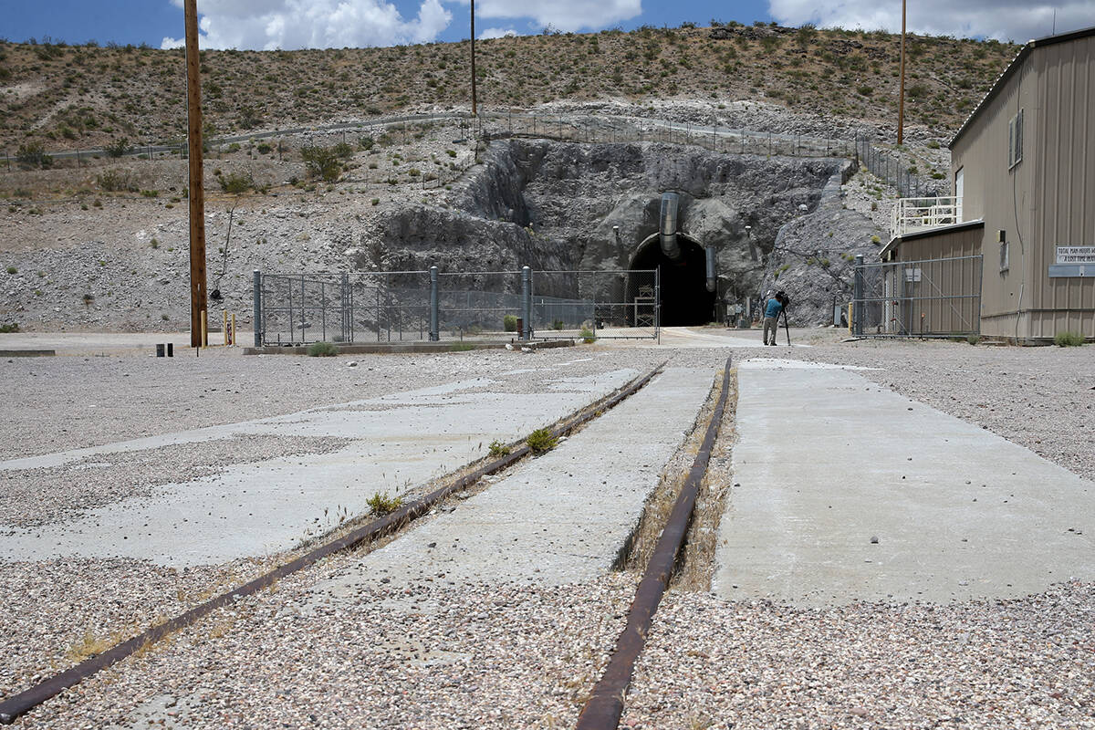 The south portal to a five mile tunnel in Yucca Mountain 90 miles northwest of Las Vegas. (K.M. ...