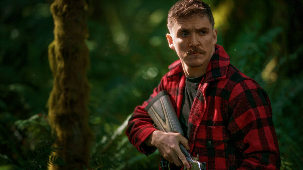 "The Demon" (Kyle Gallner) is on the hunt in a scene from JT Mollner's "Strange Darling." (Mage ...