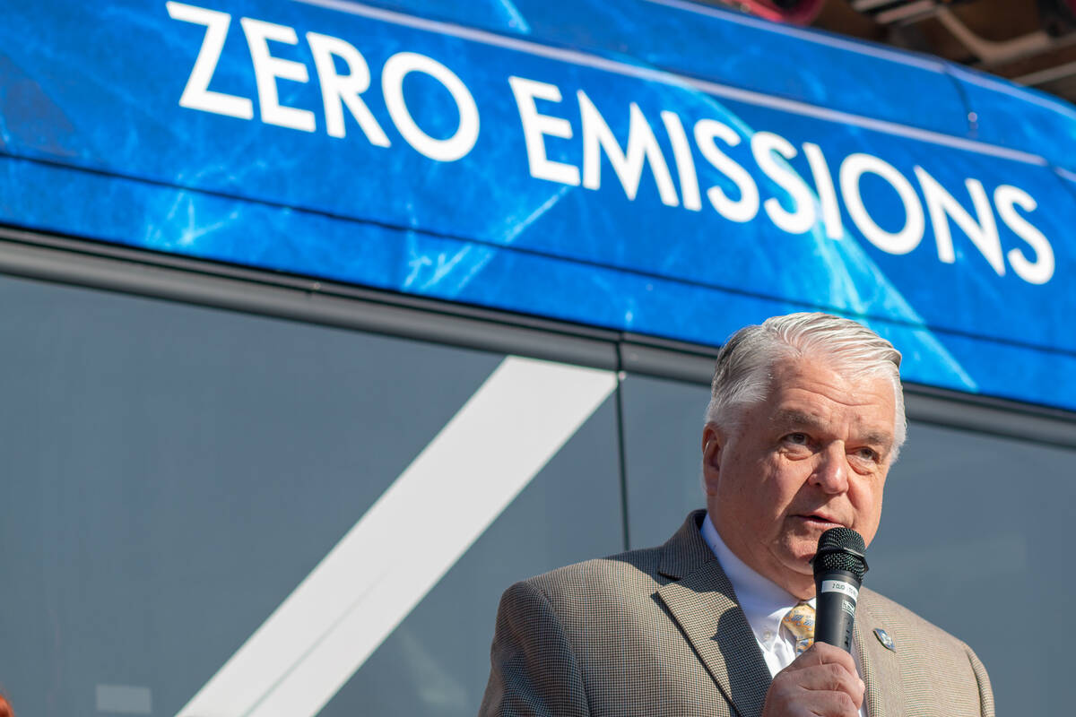 Gov. Steve Sisolak speaking during a press conference on Friday Nov. 22, 2019 where he announce ...