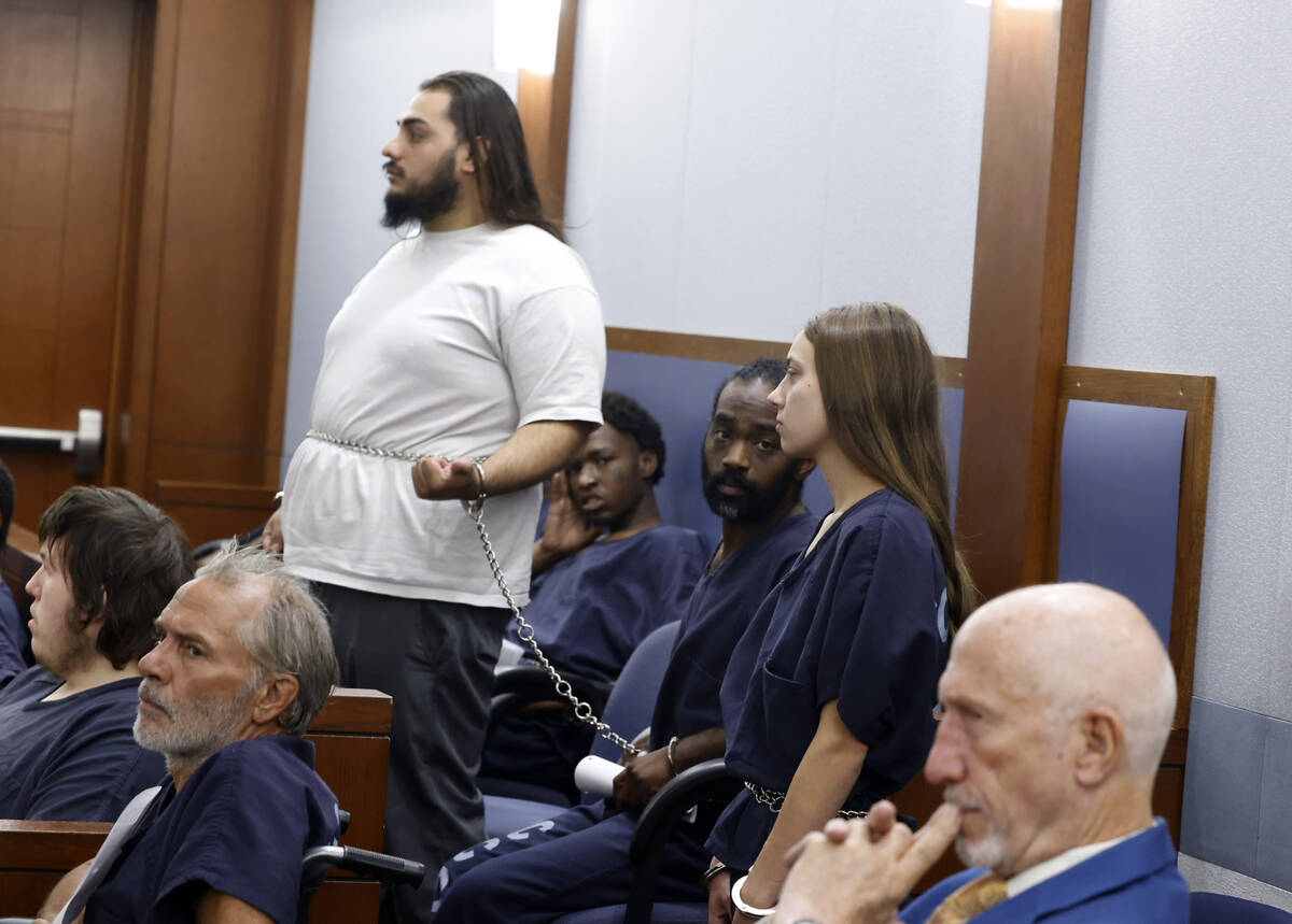 Nathan Nava, left, and Emiley Ridout appear in court at the Regional Justice Center, on Tuesday ...