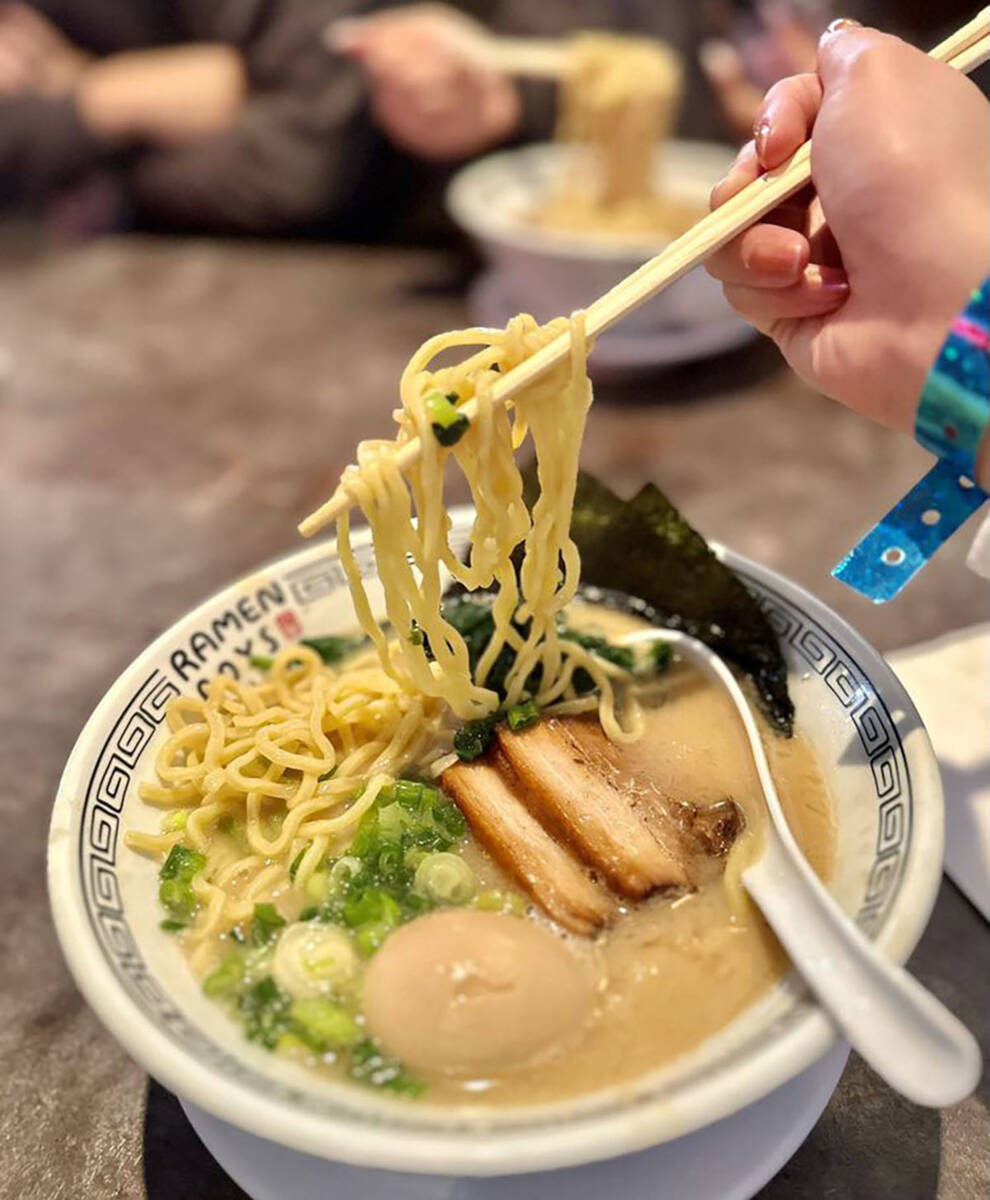 Ramen Boys in Las Vegas was named to Yelp's list of the best new ramen spots in the U.S., as an ...