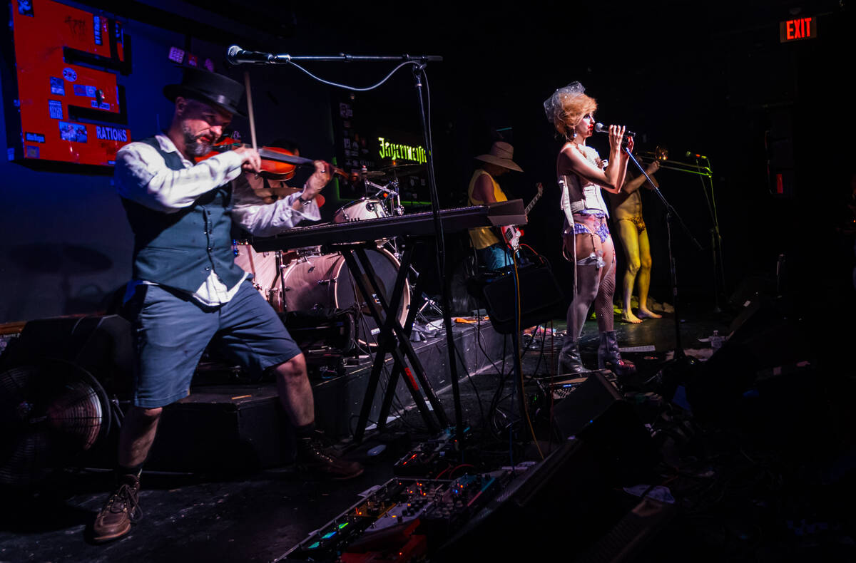 Fish Circus performs at The Dive Bar on Saturday, Aug. 17, 2024, in Las Vegas. (Chase Stevens/L ...