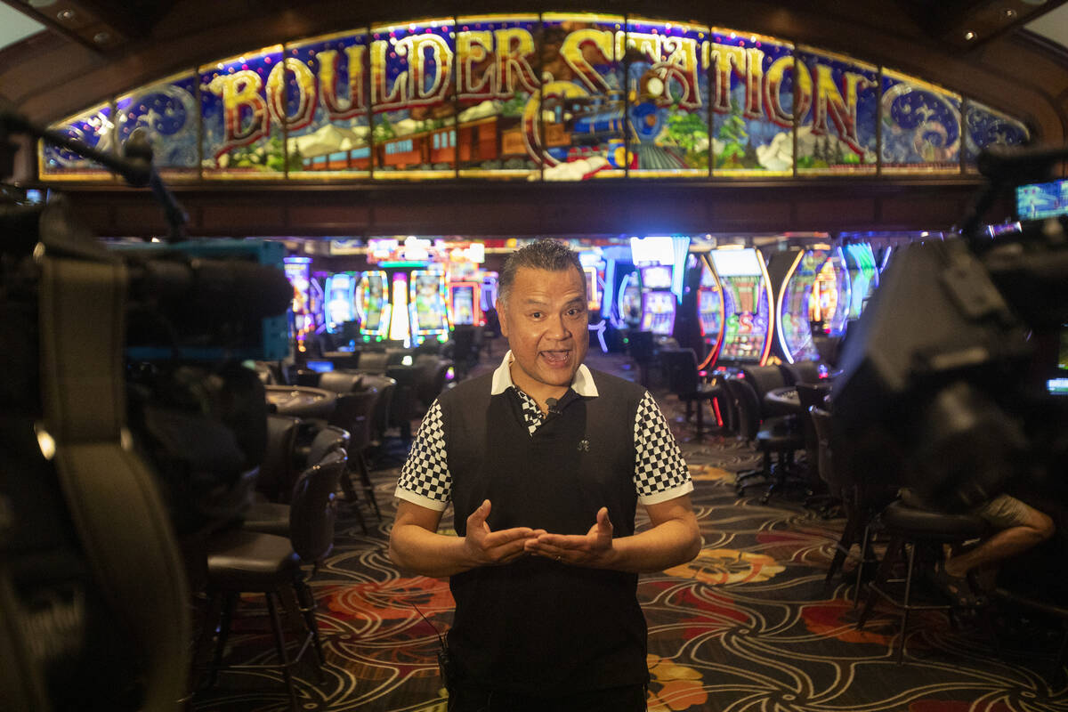 Day-one team member and Valet Supervisor Christopher Sanglay is interviewed during Boulder Stat ...