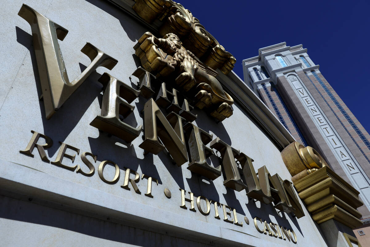 Venetian on Tuesday, Aug. 20, 2024, on the Las Vegas Strip. (Ellen Schmidt/Las Vegas Review-Jou ...