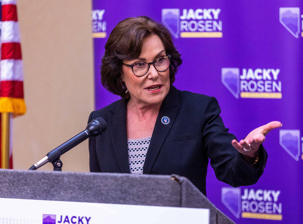 U.S. Senator Jacky Rosen (D-NV). (L.E. Baskow/Las Vegas Review-Journal) @Left_Eye_Images