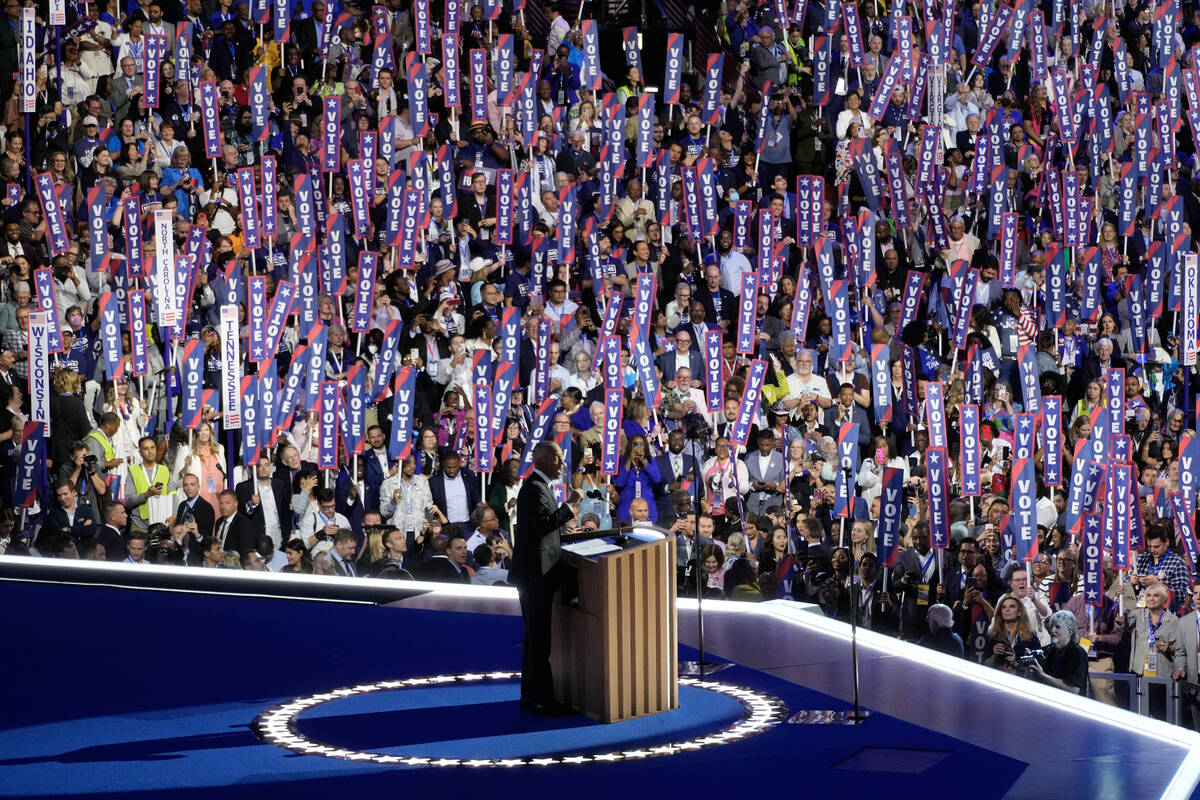 Former President Barack Obama speaks during the Democratic National Convention Tuesday, Aug. 20 ...