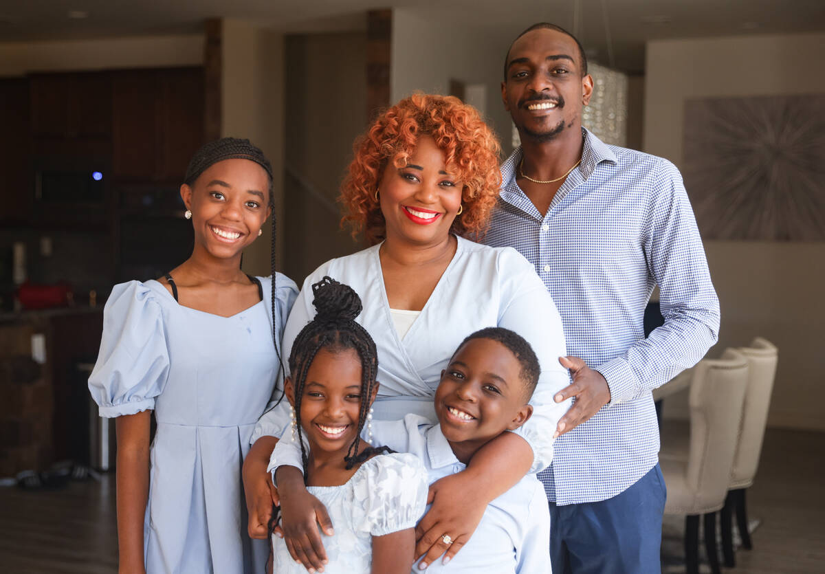 Rosemary Wade, a stroke survivor, center, poses for a portrait with her children, from left: Se ...