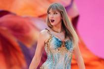 Taylor Swift performs at Wembley Stadium as part of her Eras Tour June 21, 2024 in London. Repu ...