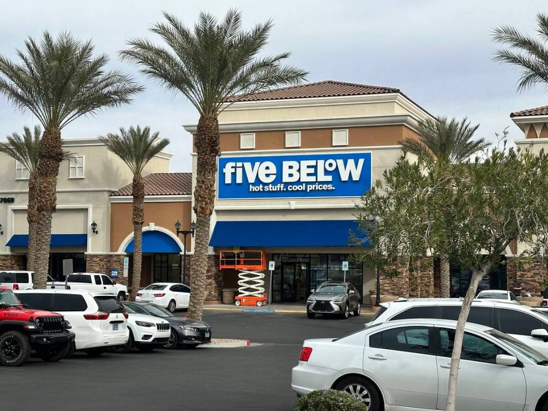 Signs have went up for a new Five Below coming to Centennial Hills in west Las Vegas. (Las Vega ...