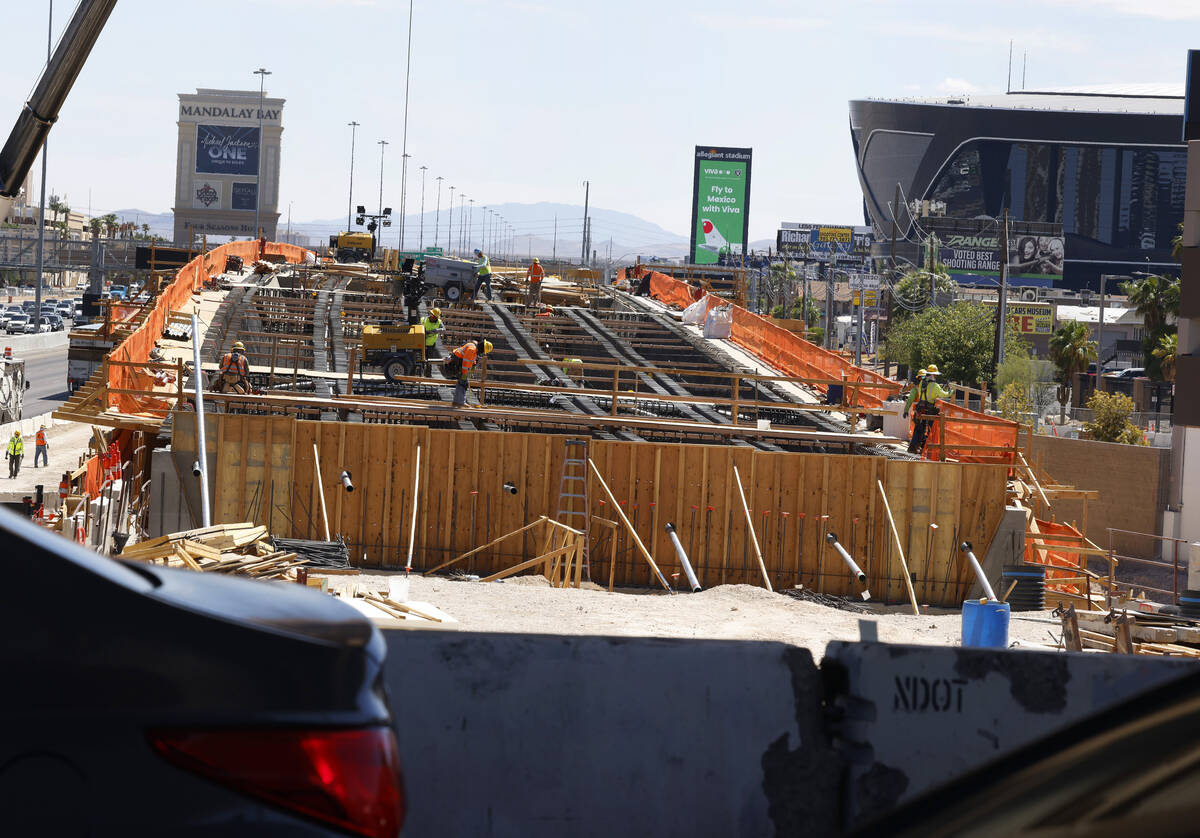 Construction is underway on Tropicana Avenue over Interstate 15 as part of the Tropicana constr ...