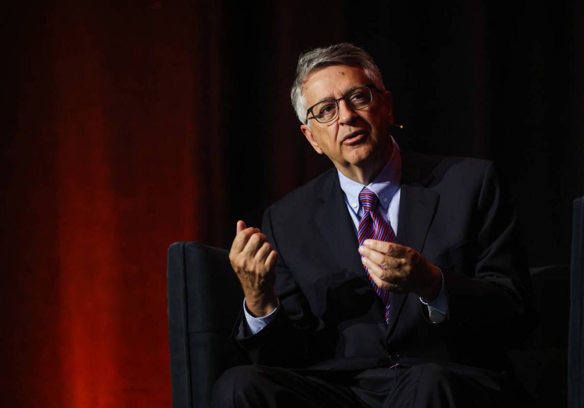 Tony Vinciquerra, CEO of Sony Pictures Entertainment, speaks at the Las Vegas Global Economic A ...