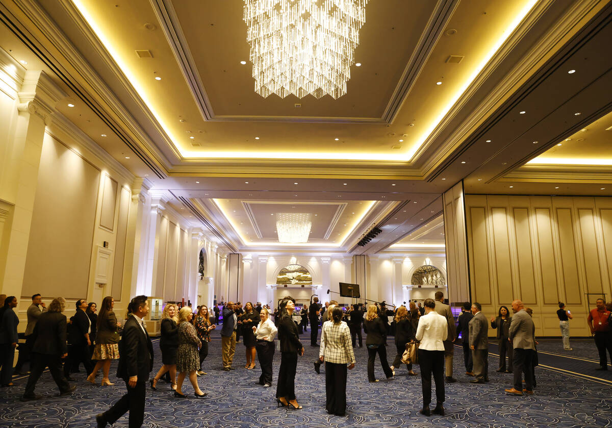 Guests attend the opening of the Venetian Resort Las Vegas new conference center, which is part ...