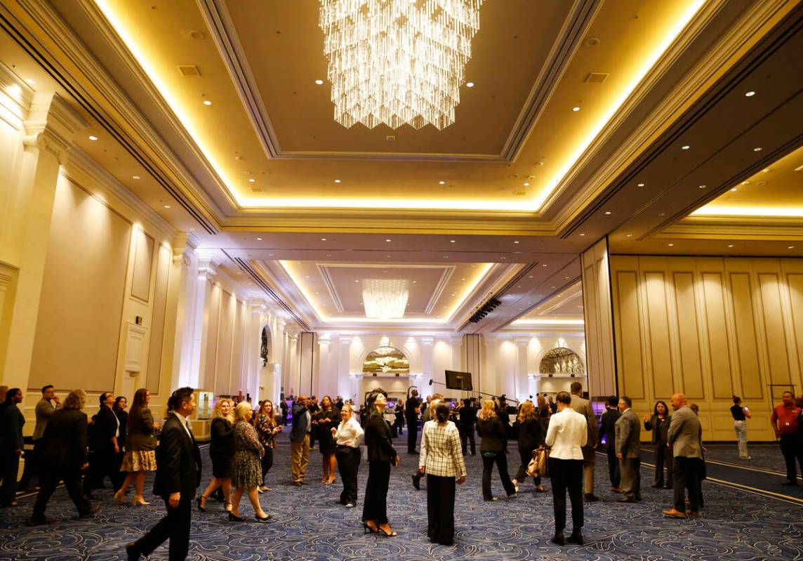 Guests attend the opening of the Venetian Resort Las Vegas new conference center, which is part ...