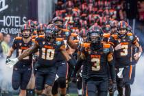 The Oregon State Beavers take the field to face the Florida Gators during the first half of the ...